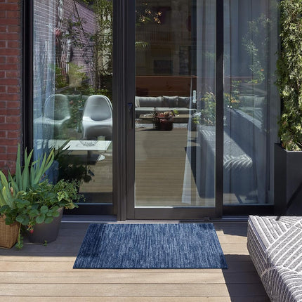 Nourison Essentials 2' x 4' Navy Blue Fabric Outdoor Area Rug (2' x 4')