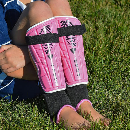 Vizari Malaga Shin Guards for Kids, Youth, Adults – Lightweight Soccer Shin Pads with Ankle Protection for Boys, Girls, Men & Women (Ages 3 to Adult)