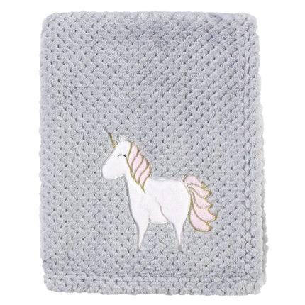 Manta de felpa tipo gofre Hudson Baby unisex para bebé, unicornio rosa, talla única