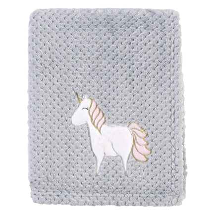 Hudson Baby Unisex Baby Plush Waffle Blanket, Pink