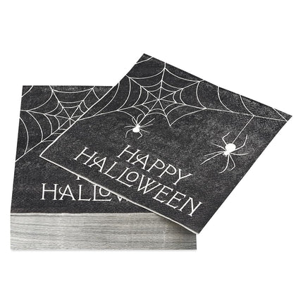 American Greetings 50-Count Beverage Napkins, Spiderweb Halloween Party Supplies