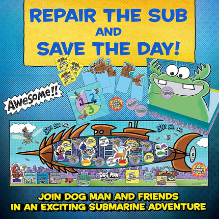 University Games Dog Man Twenty Thousand Fleas Under The Sea Board Game -Cooperative Family Game for Kids & Adults, Based on Dav Pilkey’s Bestselling Book, 2-6 Players
