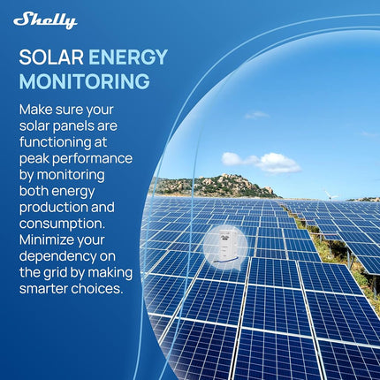 Shelly 3EM-63T Gen3, Wi-Fi Three Phase or Single Phase Installations Energy Meter, 4-Quadrant Measurement, Flat Terminals, No Load Threshold, Photovoltaic Ready, No Hub Required, Accuracy Class B