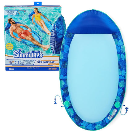 Swimways Elite Spring Float Hammock Pool Lounger, Inflatable Pool Floats Adult with Fast Inflation, Pool Hammock for Adults up to 250 lbs