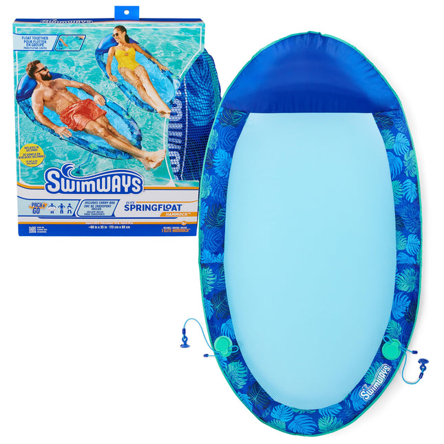 Swimways Elite Spring Float Hammock Pool Lounger, 