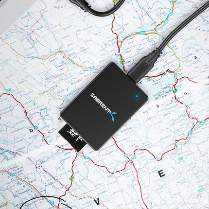 SABRENT SD Express 7.1 USB C Card Reader, USB 3.2 External Memory Card Reader high speed Data transfer 985 MBps, SD-Express adapter compatible with V90, V60, V30, UHS-II, UHS I, SD Cards (CR-SDX7)