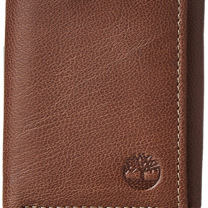 Timberland mens Genuine Leather Rfid Blocking Trif