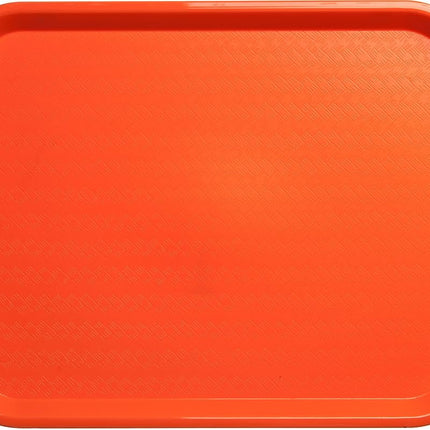 Bandeja de cafetería Carlisle FoodService Products para comida rápida con superficie estampada para cafeterías, comida rápida y comedores, plástico, 17.87 x 14 x 0.98 pulgadas, naranja (paquete de 12)