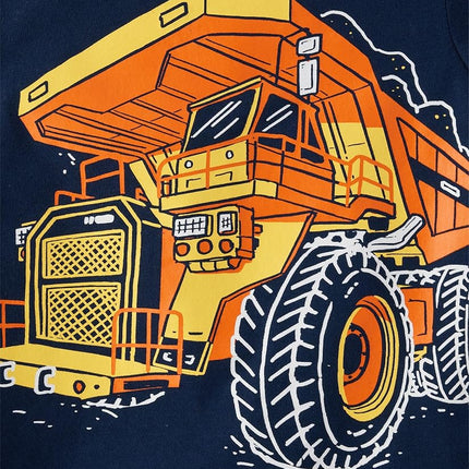 The Children's Place Camisetas gráficas de manga corta con vehículos para bebés y niños pequeños, paquete múltiple, rescate/aviones/construcción, 3T