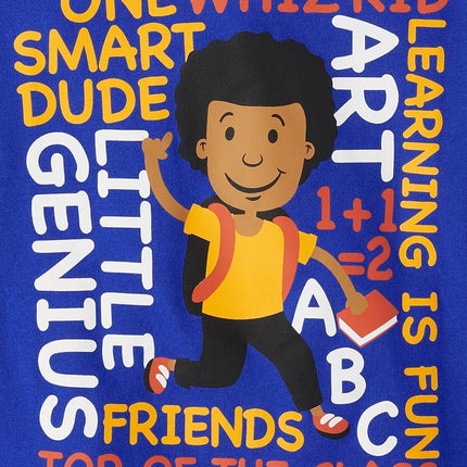 The Children's Place Baby Boys' Handsome Trouble Short Sleeve Graphic T Shirt, Troublemaker/Love All/Genius 3-Pack, 4T