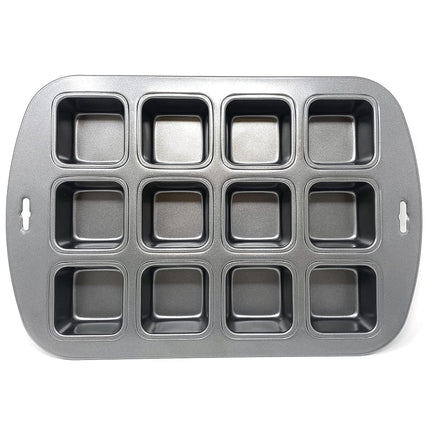 Norpro 3998 Nonstick 12-Cavity Linking Brownie Muffin Cupcake Cake Pan, Squares