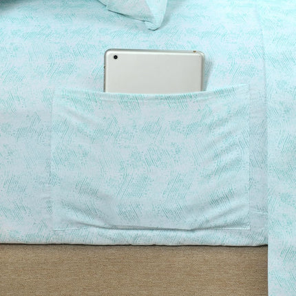 Elegant Comfort Softest and Coziest 6-Piece Sheet Set - 1500 Premium Hotel Quality Microfiber - Deep Pocket, Wrinkle Resistant 6-Piece Wave Pattern Bed Sheet Set, California King, Wave Aqua