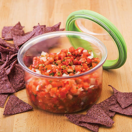 PrepWorks by Progressive Fresh Guacamole ProKeeper Plastic Kitchen Storage Container with Air Tight Lid, Green