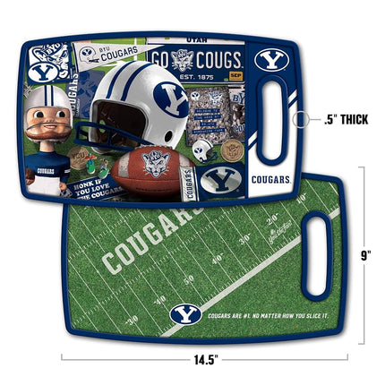 YouTheFan NCAA BYU Cougars Retro Series Tabla de cortar