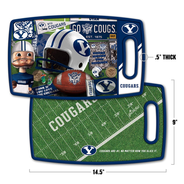 YouTheFan NCAA BYU Cougars Retro Series Cutting Board
