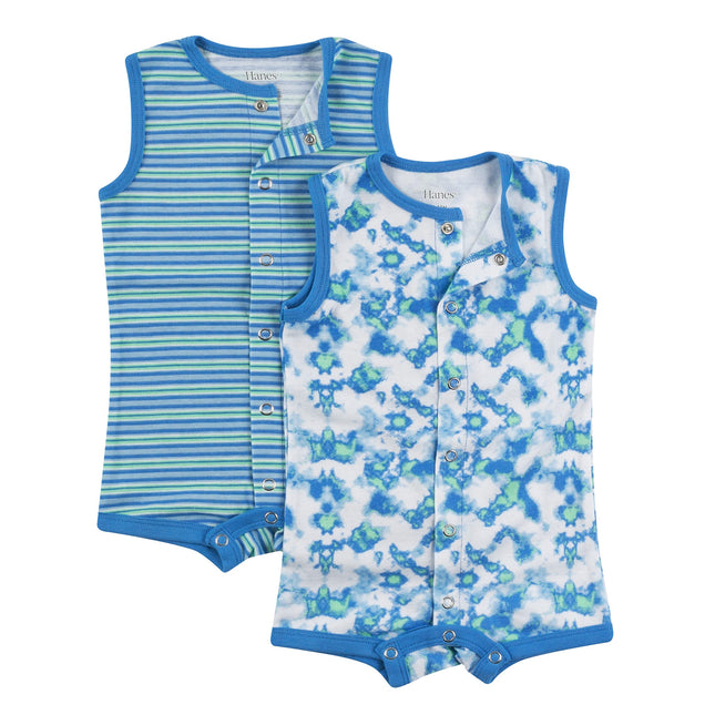 Hanes unisex-baby Ultimate Sleeveless Rompers for 