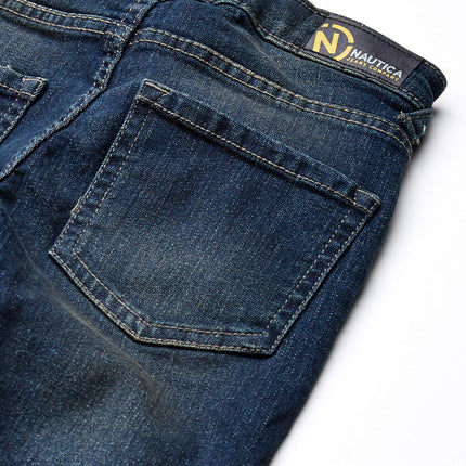 Nautica Boys' Skinny Fit Stretch Denim Jeans, 5-Pocket Style & Zipper Closure, Seaworthy, 10