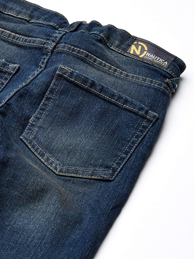 Nautica Boys' Skinny Fit Stretch Denim Jeans, 5-Pocket Style & Zipper Closure, Seaworthy, 10