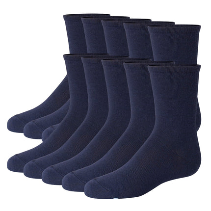 Hanes Girls' Uniform, Plain, Knit Crew Socks for S