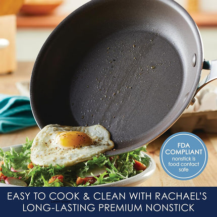 Rachael Ray Cook + Create Nonstick Cookware/Pots and Pan Set, 10 Piece, Red