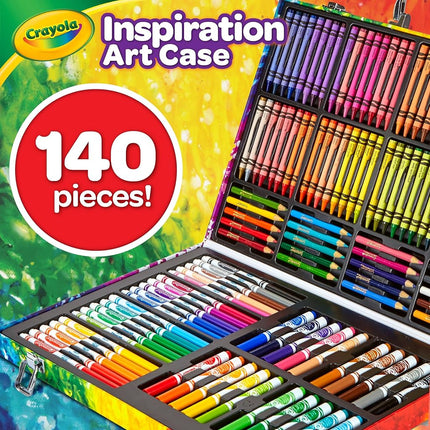 CRAYOLA Inspiration Art Case Coloring Set - Tie-Dye (140ct), Art Supplies Set For Kids, Drawing Kit, Travel Gift for Girls & Boys, Ages 5+
