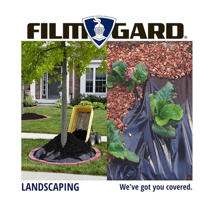 Film-Gard 626132 10x25 BLK Sheeting, Black, 10' x 25' x 3mil