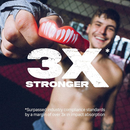 SafeJawz Sports Mouthguard Dual Layer Premium Protection Adults and Junior Gum Shield with Case for Boxing, MMA, Rugby, Martial Arts, Judo and All Contact Sports