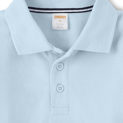 Polo de manga corta Gymboree para niños y bebés, color Cloudless, talla 7