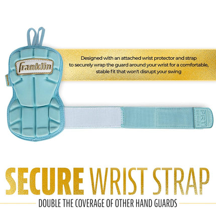 Franklin Sports Baseball Hand + Wrist Guard - PRT LG Series Adult Hand + Wrist Protector for Batting - Protective Shield - Righty + Lefty Hitters - Navy - One Size - Adult