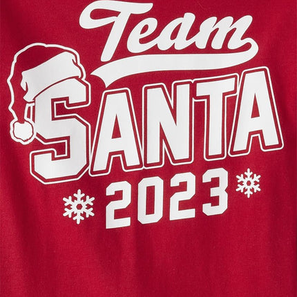 The Children's Place Boys' Long Sleeve Christmas Graphic T-Shirt, Team Santa, Small