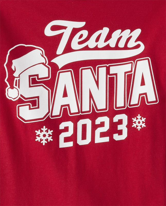 T-shirt graphique de Noël à manches longues pour garçons The Children's Place, Team Santa, X-Large