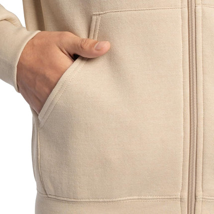 Fruit of the Loom Men's Eversoft Fleece Sweatshirts & Hoodies, Full Zip-Khaki Heather, Large