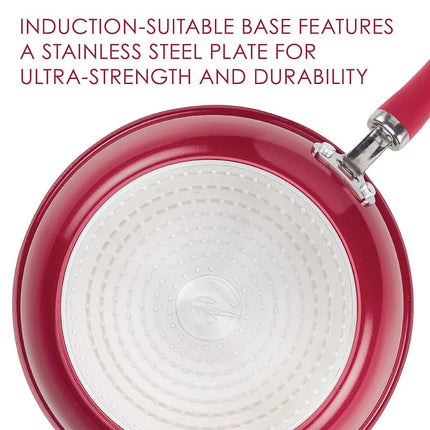 Rachael Ray 12000 Create Delicious Frying pan, Aluminium, Red Shimmering