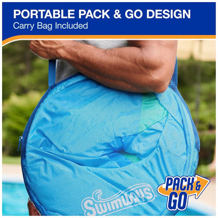 SwimWays Spring Float Premium Recliner Pool Lounger, Inflatable Pool Floats Adult with Fast Inflation for Ages 15 & Up, Sky Blue
