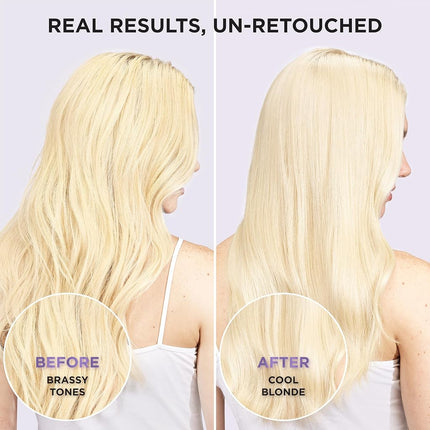 L'Oreal Paris EverPure Sulfate Free Brass Toning Purple Shampoo for Blonde, Bleached, Silver, or Brown Highlighted Hair, 6.8 Fl; Oz (Packaging May Vary)
