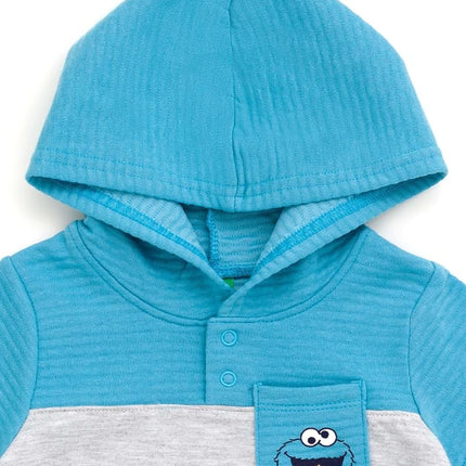 Sweat à capuche et short en molleton « Cookie Monster » de Rue Sésame, pour nouveau-né et enfant en bas âge, bleu, Cookie Monster, 2T