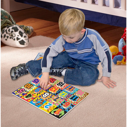 Melissa & Doug Rompecabezas de números gruesos gigantes | Rompecabezas | 3+ | Regalo para niño o niña