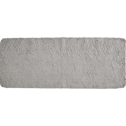 Alfombrilla de baño antideslizante, alfombra de baño gris, alfombrilla de baño de chenilla grande y gruesa, ultrasuave y absorbente, lavable, de secado rápido, de microfibra para el suelo de la ducha de Casual Living, 24 x 60 pulgadas, gris
