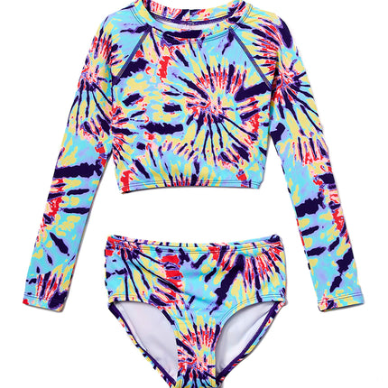 Kanu Surf Girls' Long Sleeve Rashguard UPF 50+ Two
