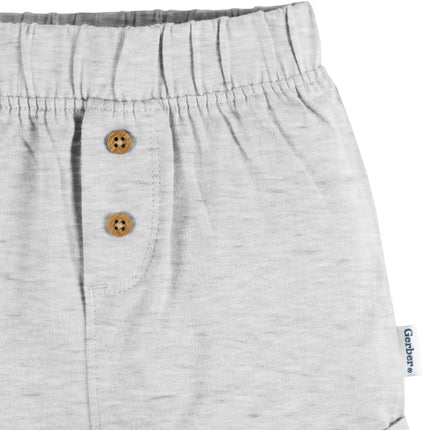 Gerber Baby 3-Pack Knit Shorts, Multicolor, Multicolor, 6 Months