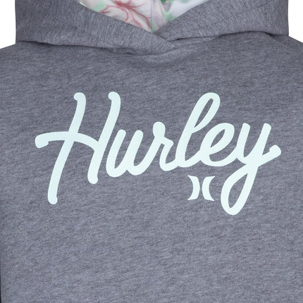 Sudadera con capucha One and Only de Hurley para niña, Carbon Heather, L, Carbon Heather, Large