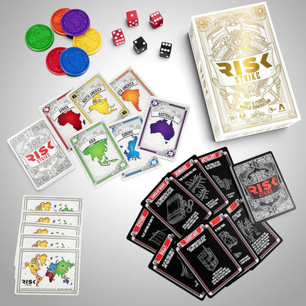 Hasbro Gaming Risk Strike Cards and Dice Game, Quick-Playing Strategy Card Game for 2-5 Players, 20 Min. Average, Family Games, Party Games
