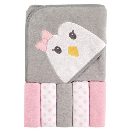 Luvable Friends Hooded Towel and 5 Washcloths, Pen