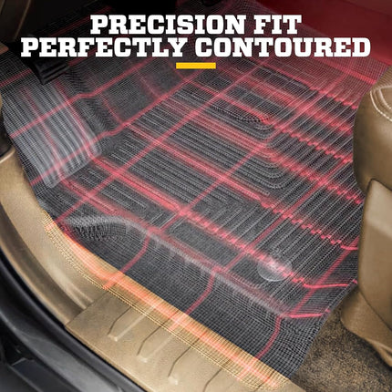 Tapis de sol Husky Liners X-act Contour | Convient aux Toyota Grand Highlander 2024 - 2026 | Première rangée, 2 pièces, noir - 54261