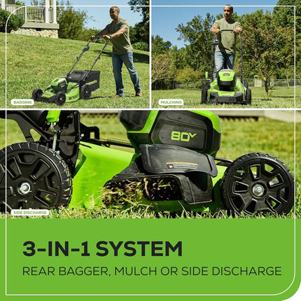 Greenworks PRO 21-Inch 80V Cordless Lawn Mower, 4.0 AH Battery Included GLM801602