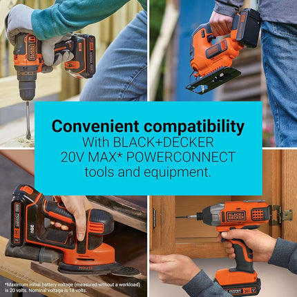 BLACK+DECKER LBXR20 Decker 20V Lithium Battery, Compatible with Black & Decker