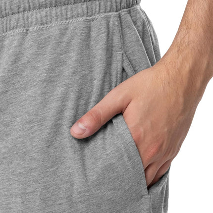 Fruit of the Loom Pantalón de pijama tipo jogger de punto de jersey para hombre (paquetes de 1 y 2), gris jaspeado, Mediano
