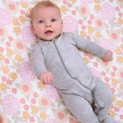 Gerber Baby Unisex 2-Pack Knit Crib Sheet, Retro Floral, One Size