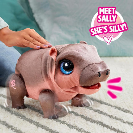 Just Play furReal Sally The Silly Hippo, 23 cm Interactive Plush, Toy for Girls, Boys, Kids, Ages 4 and Up