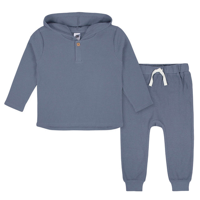 Gerber baby-boys Toddler 2-piece Waffle Hooded Top